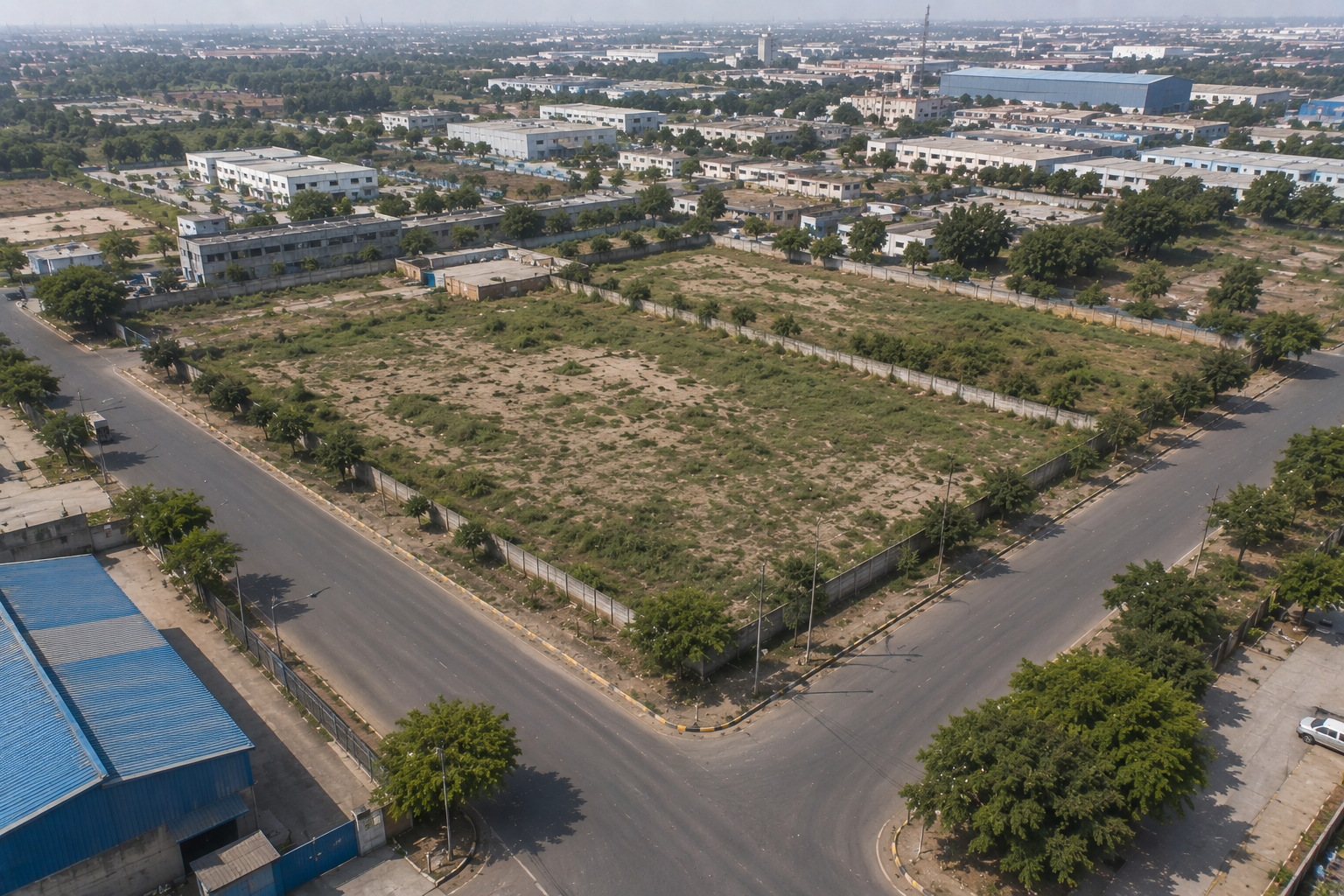 Premium HUDA Industrial Land For Sale in Sector 24 Faridabad โ 3 Acre Corner Industrial Asset