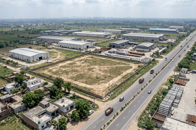 Highway Front Industrial Land For Lease / Sale in Hapur – Warehouse & Logistics Development Opportunity