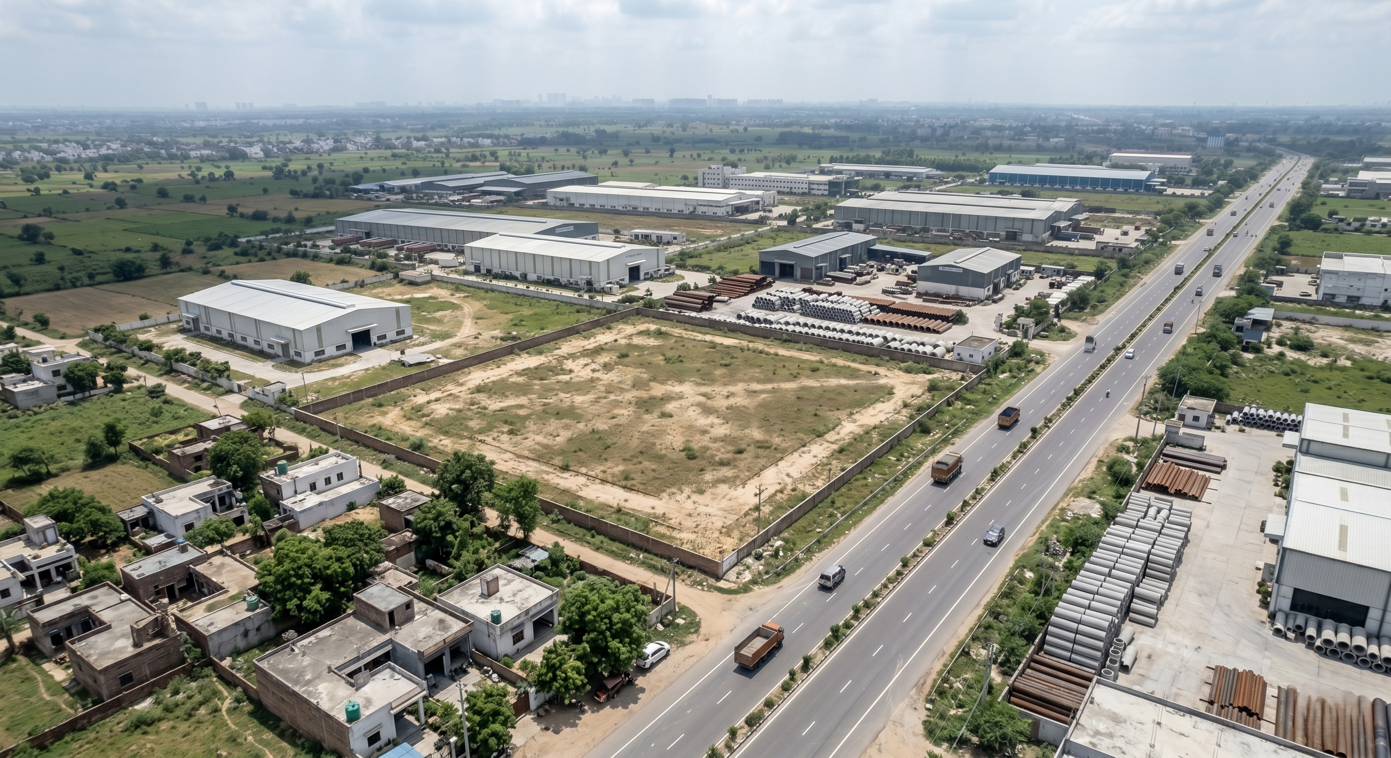 Highway Front Industrial Land For Lease / Sale in Hapur β Warehouse & Logistics Development Opportunity