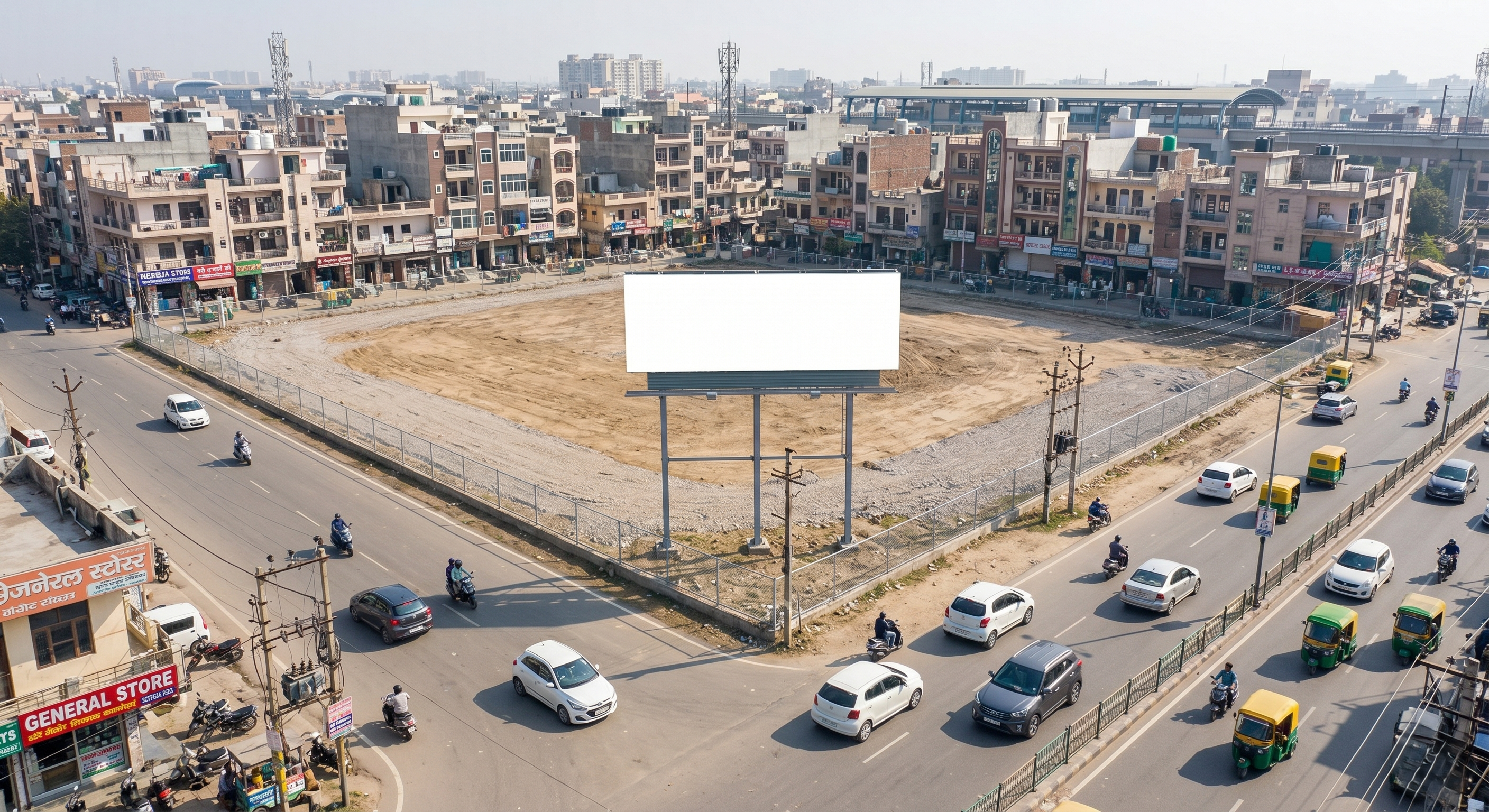 Premium Notified Commercial Street Plot For Sale in Shahdara Delhi – 4,000 Sq.Yds Freehold Development Opportunity