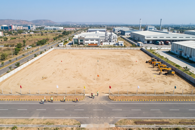 10 Acre Approved Industrial Land For Sale in Sikandrabad – Clean Title Development Opportunity