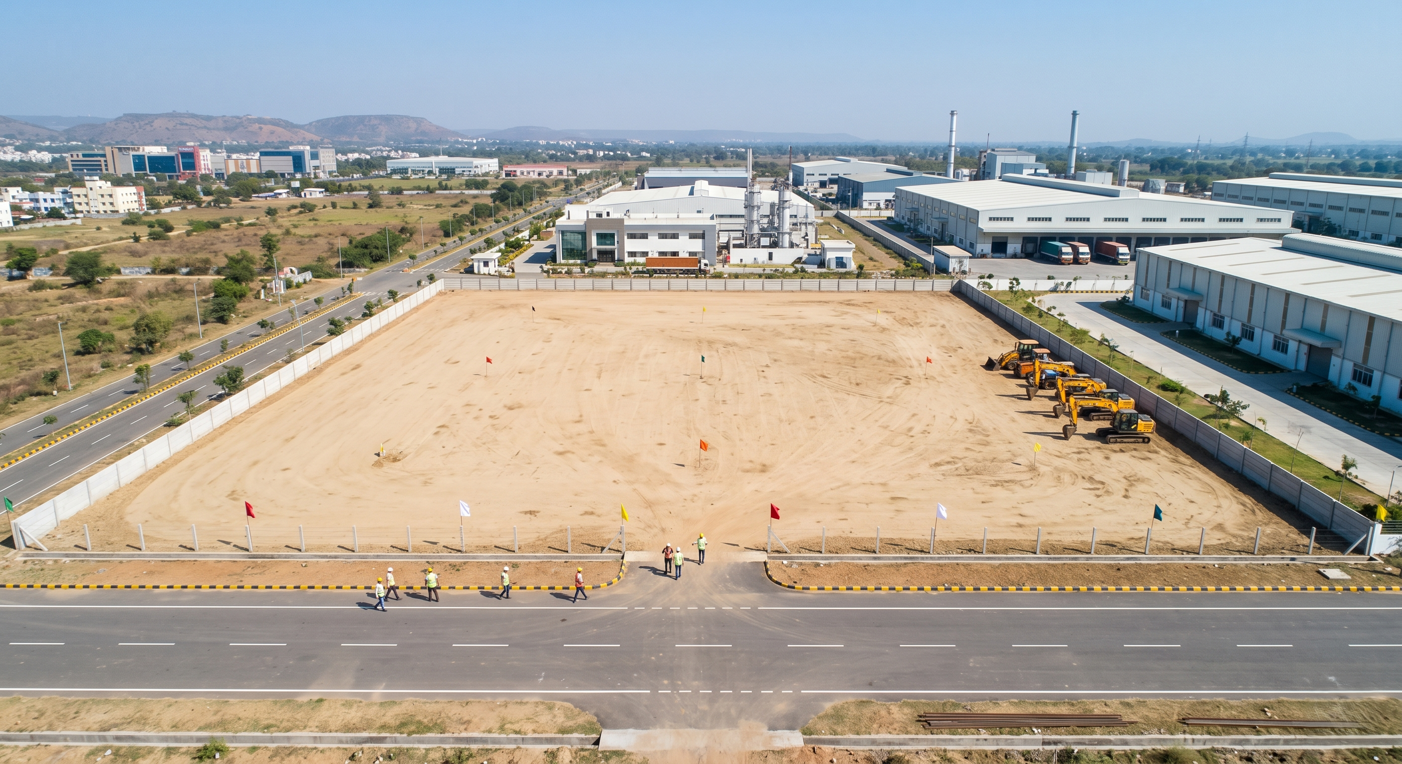 10 Acre Approved Industrial Land For Sale in Sikandrabad – Clean Title Development Opportunity