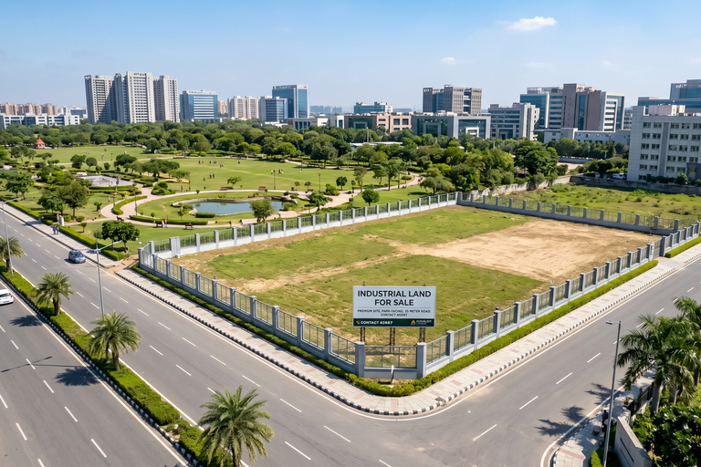 Park-Facing Industrial Plot For Sale in Prime Noida Sector – 3,200 Sq.Mtr on 18 Meter Road