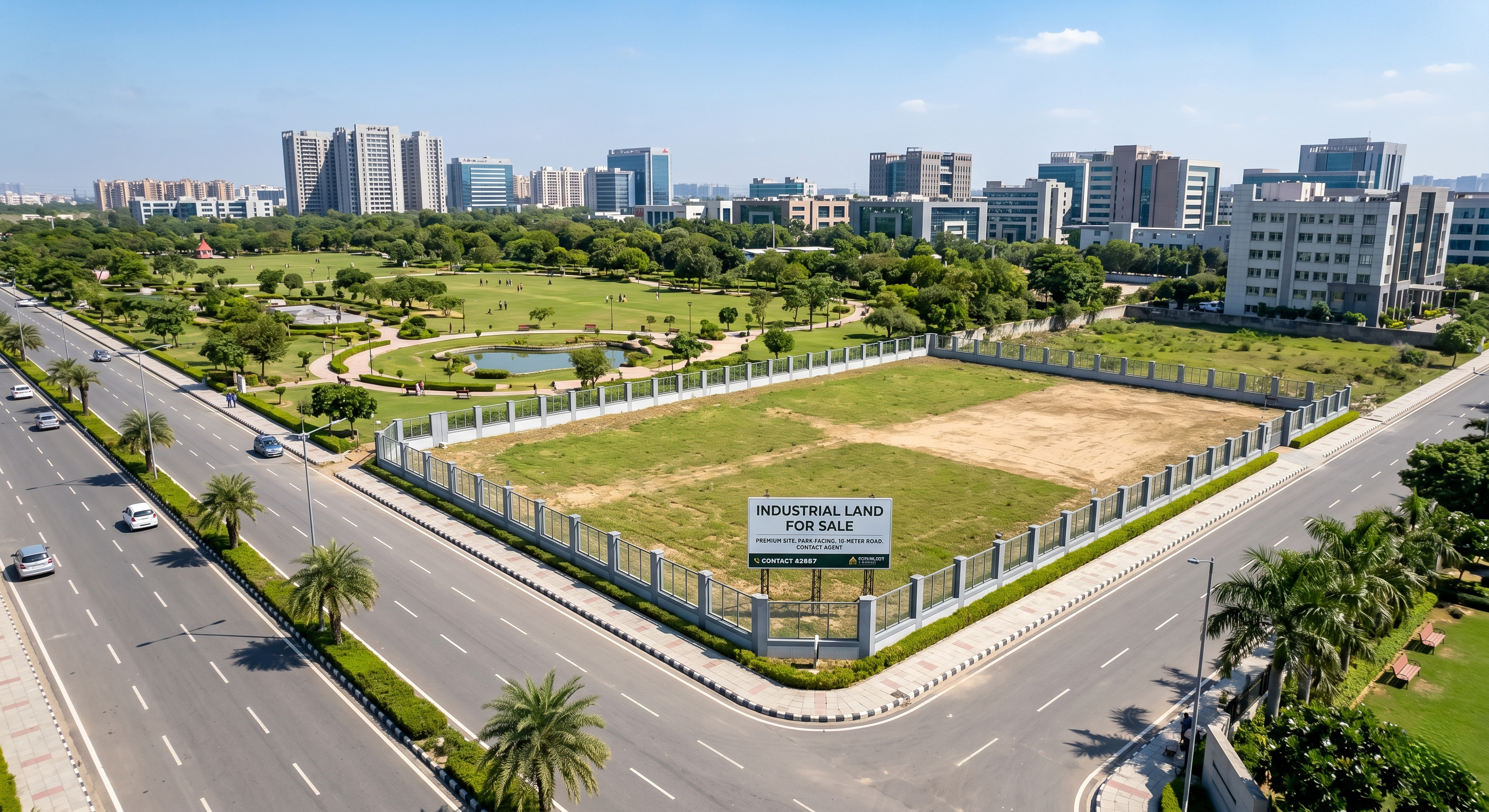 Park-Facing Industrial Plot For Sale in Prime Noida Sector – 3,200 Sq.Mtr on 18 Meter Road
