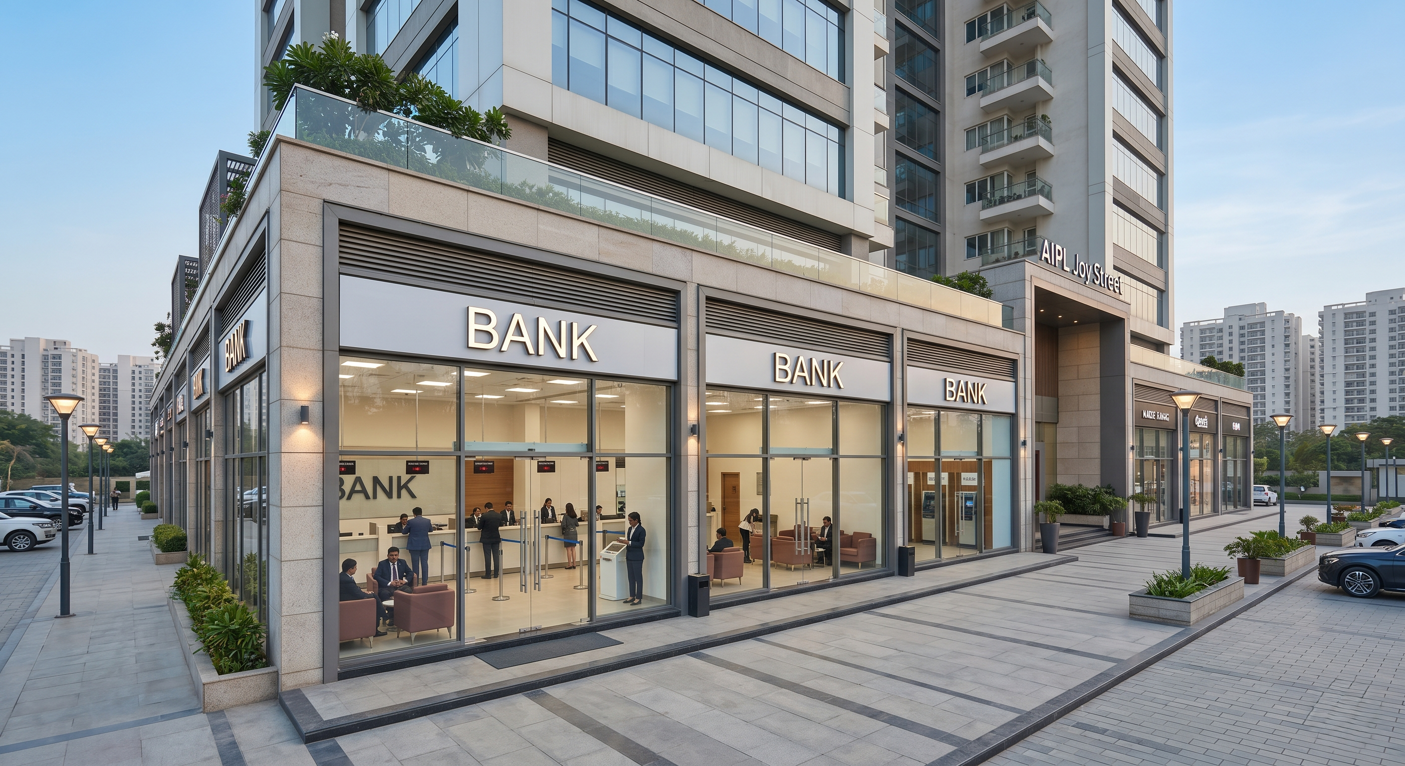 Pre-Leased Bank Retail Shops For Sale at AIPL Joy Street Sector 66 Gurgaon – Ground Floor High Street Investment