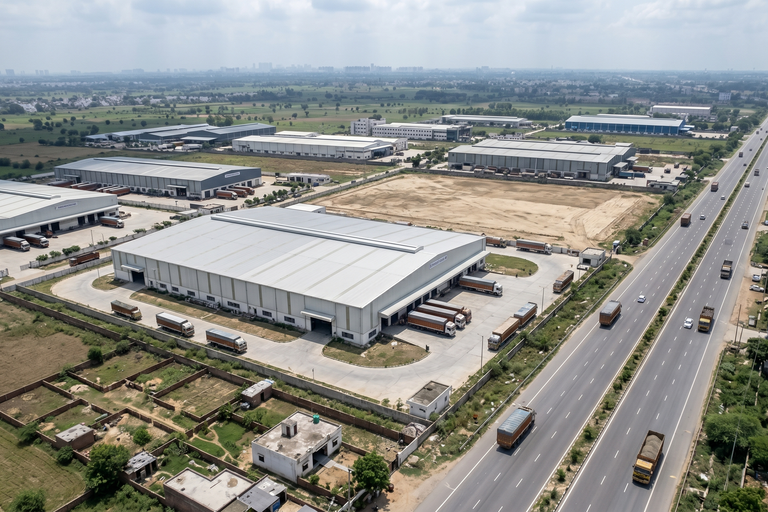 NH-9 Highway Front Industrial Land For Lease / Sale in Hapur – Warehouse & Logistics Development Opportunity