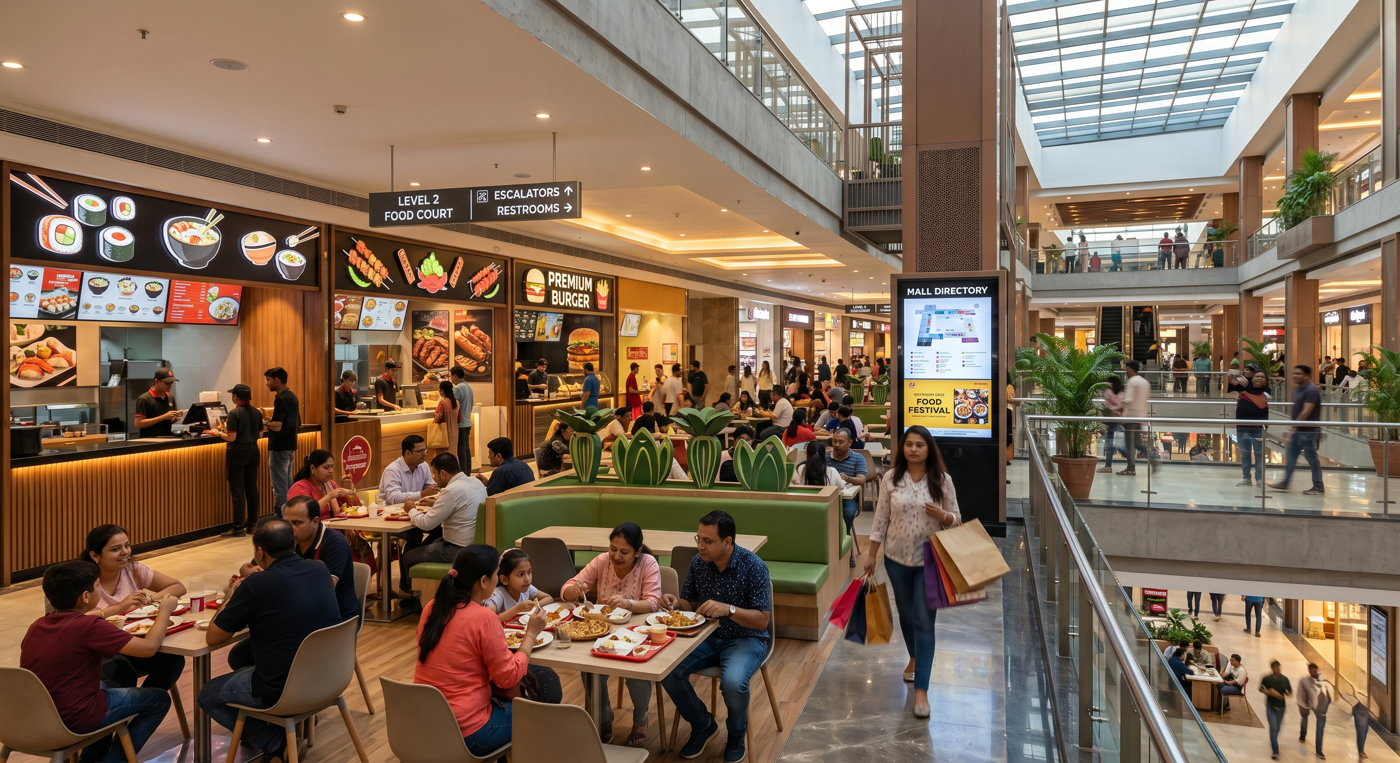 Pre-Leased Food Court Investment Unit For Sale at Crown Interiorz Mall Faridabad β Rental Income Asset