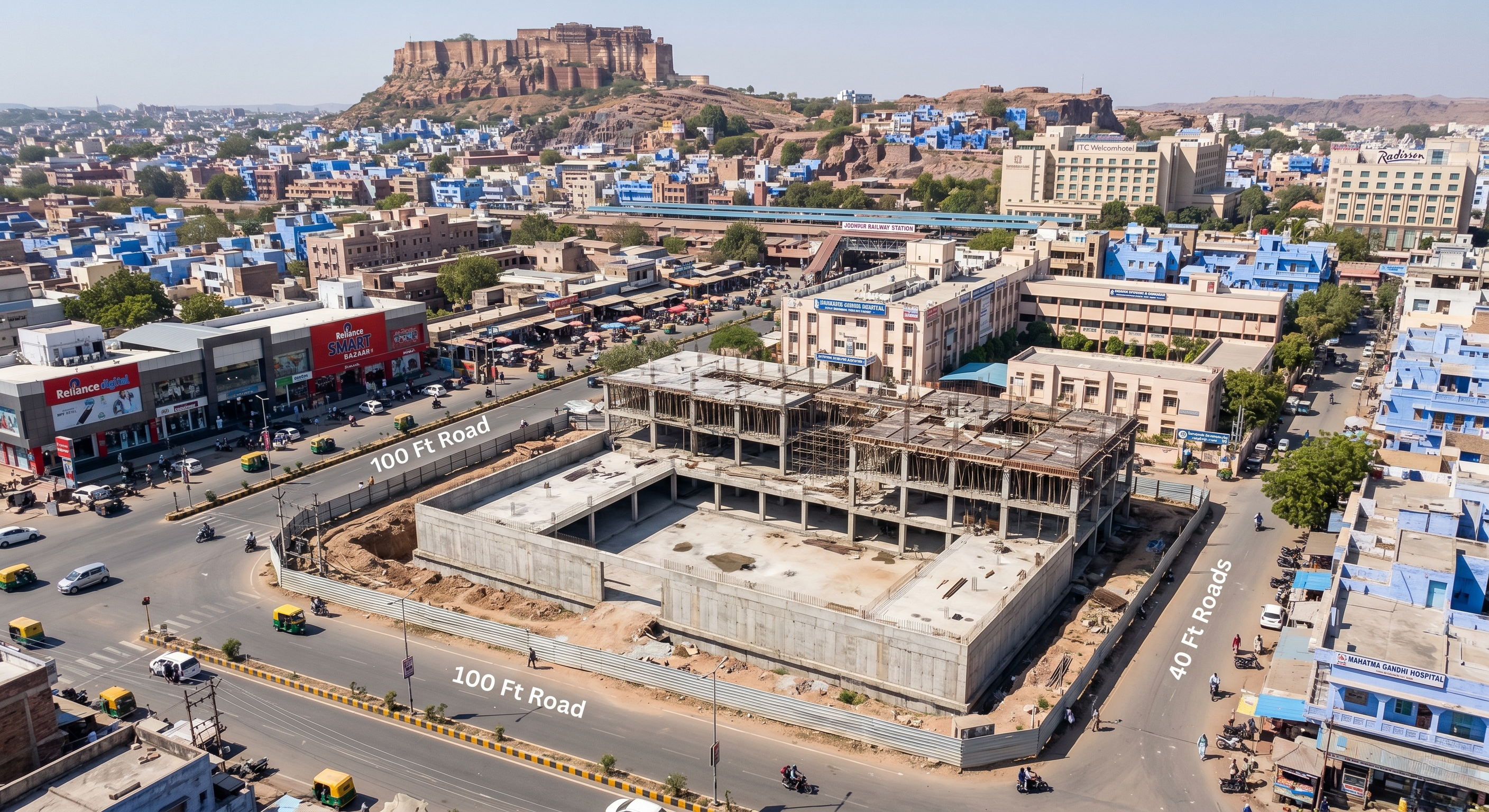 Premium Commercial Development Land For Sale in Central Jodhpur – Ideal for 4★ / 5★ Hotel, Hospital & Institutional Development