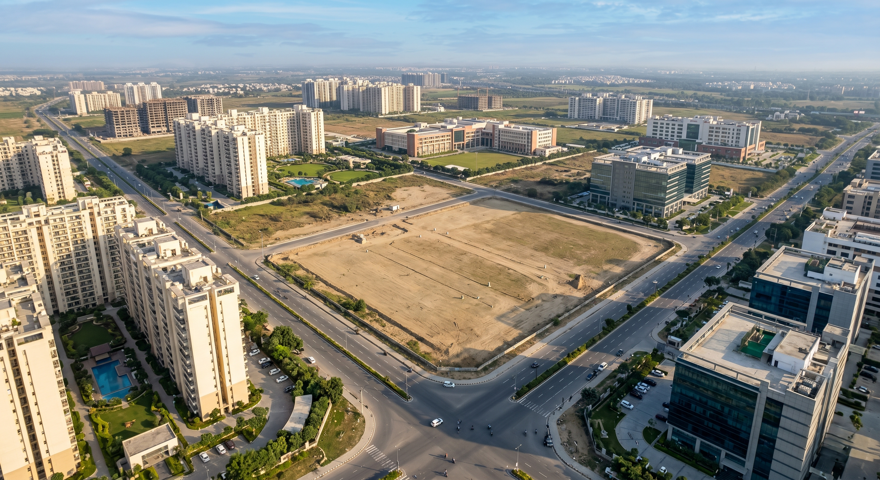 Prime 13 Acre Institutional Land For Sale in Sector 68 Gurugram β Tulip Chowk Growth Corridor