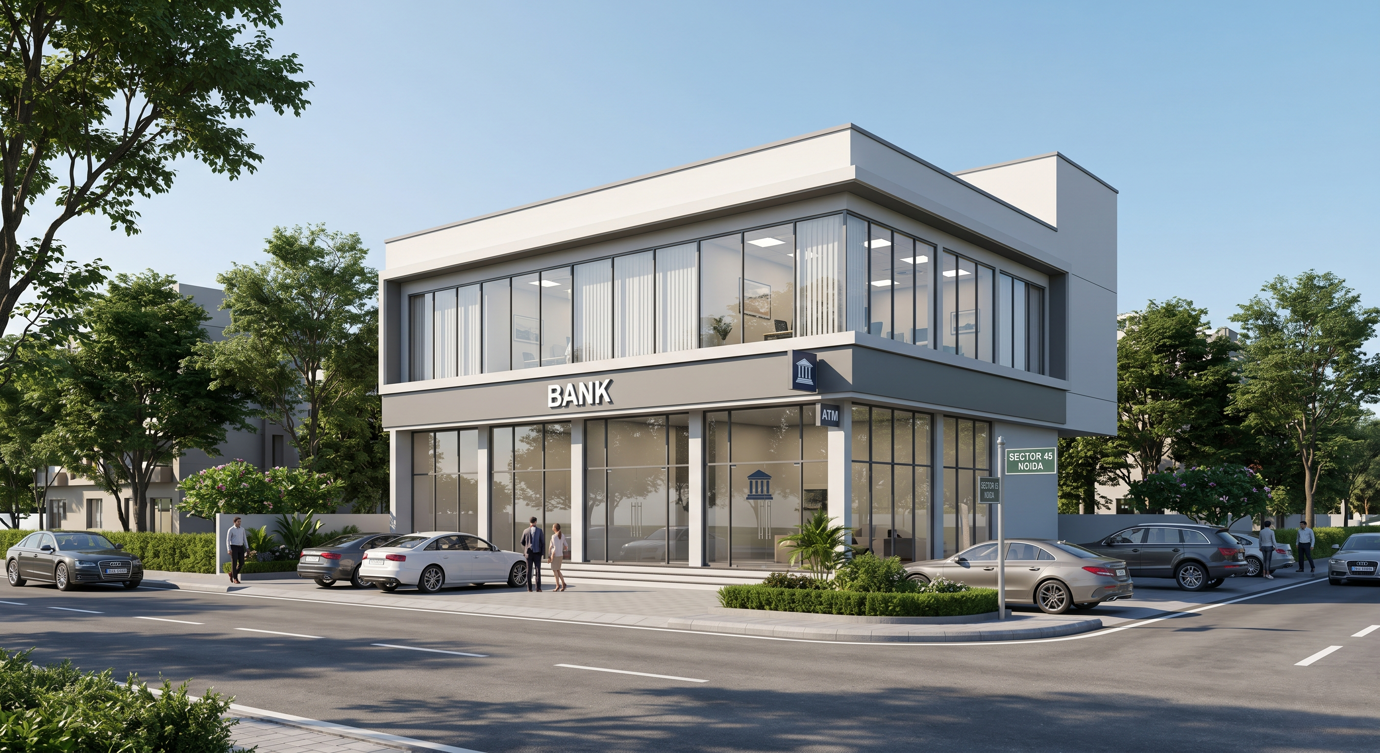 Bank Leased Commercial Property For Sale in Sector 45 Noida – Long Lease Rental Income Asset