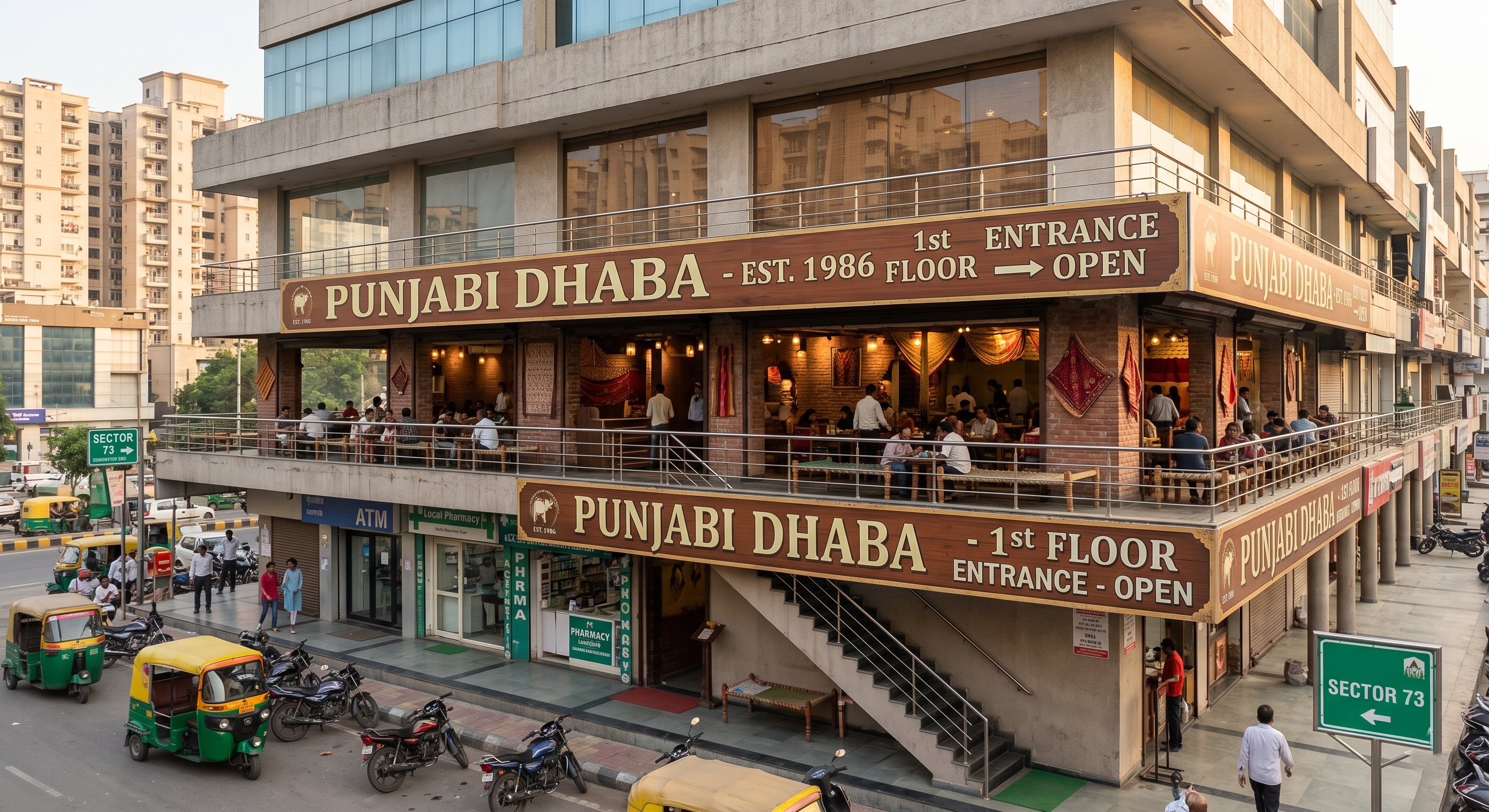 Pre-Leased Restaurant Investment For Sale in Sector 73 Noida – Established F&B Asset - Approx. 8,000 Sq.Ft