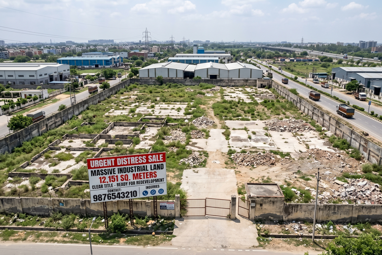 Distress Sale Industrial Plot in Sahibabad UPSIDA Site 4 – 12,151 Sq.Mtr Prime Redevelopment Opportunity