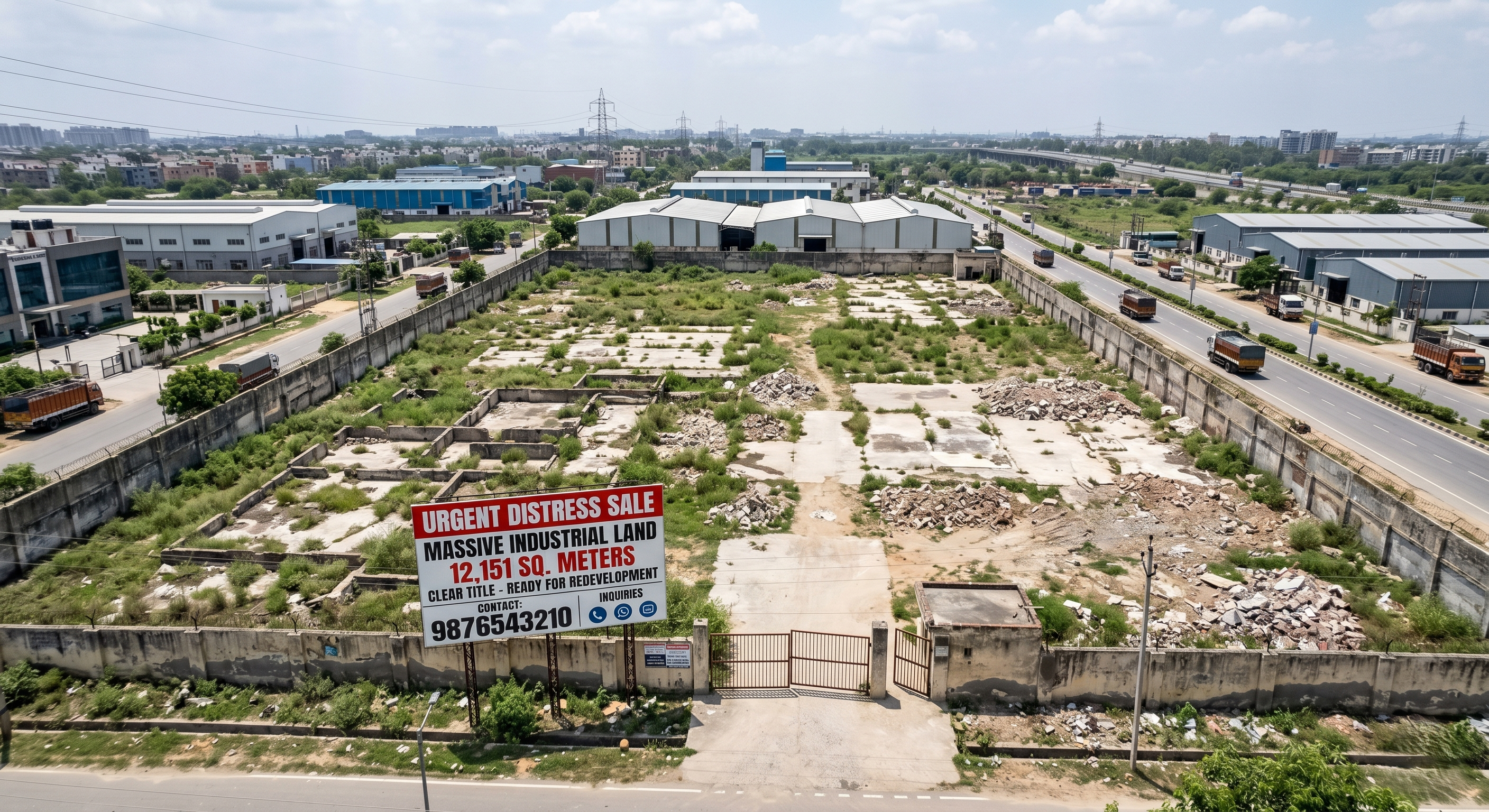 Distress Sale Industrial Plot in Sahibabad UPSIDA Site 4 – 12,151 Sq.Mtr Prime Redevelopment Opportunity