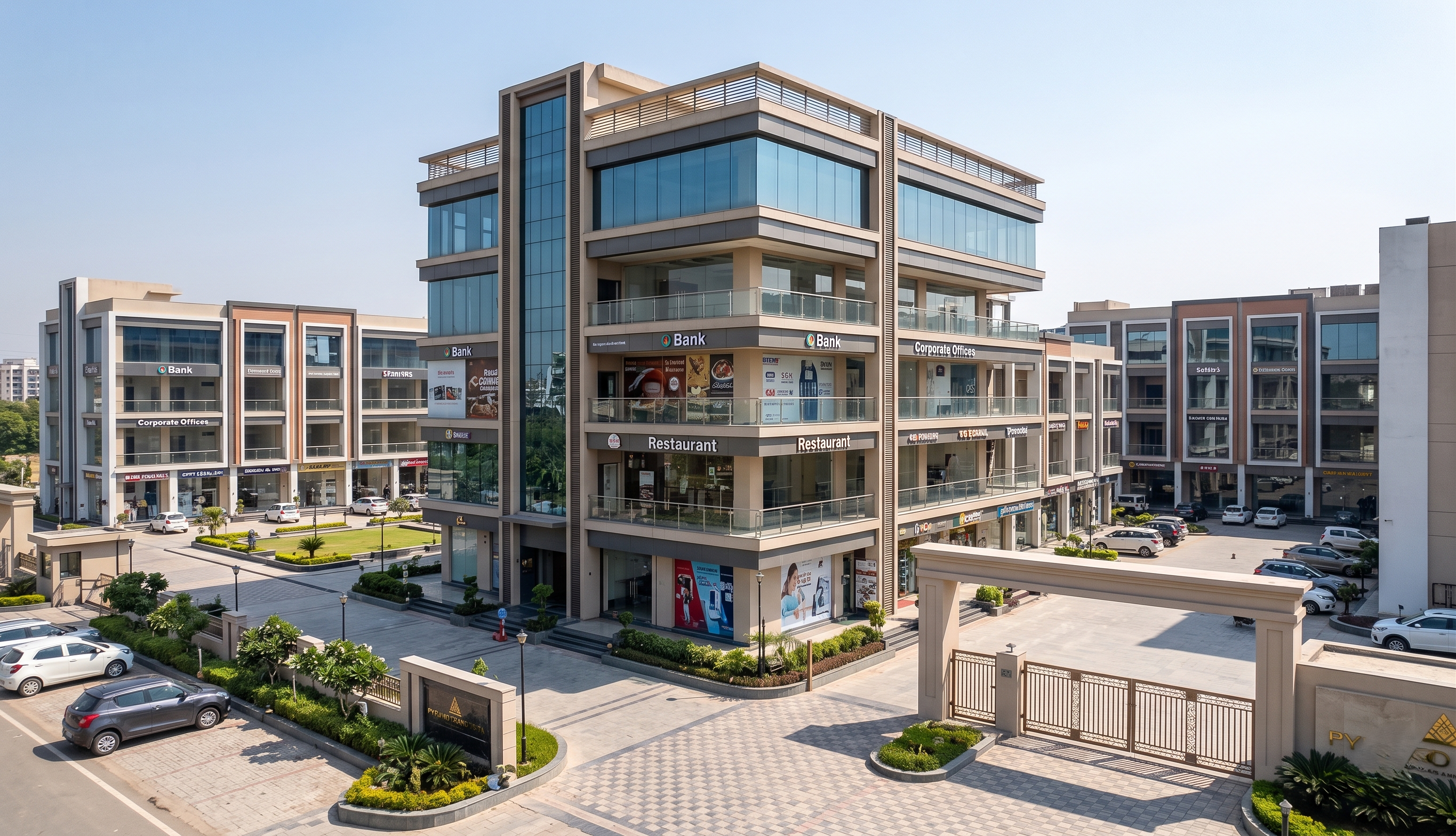 Premium 3-Side Open SCO For Sale at Pyramid Grand Vista Sector 73 Gurugram – Corner Commercial Asset