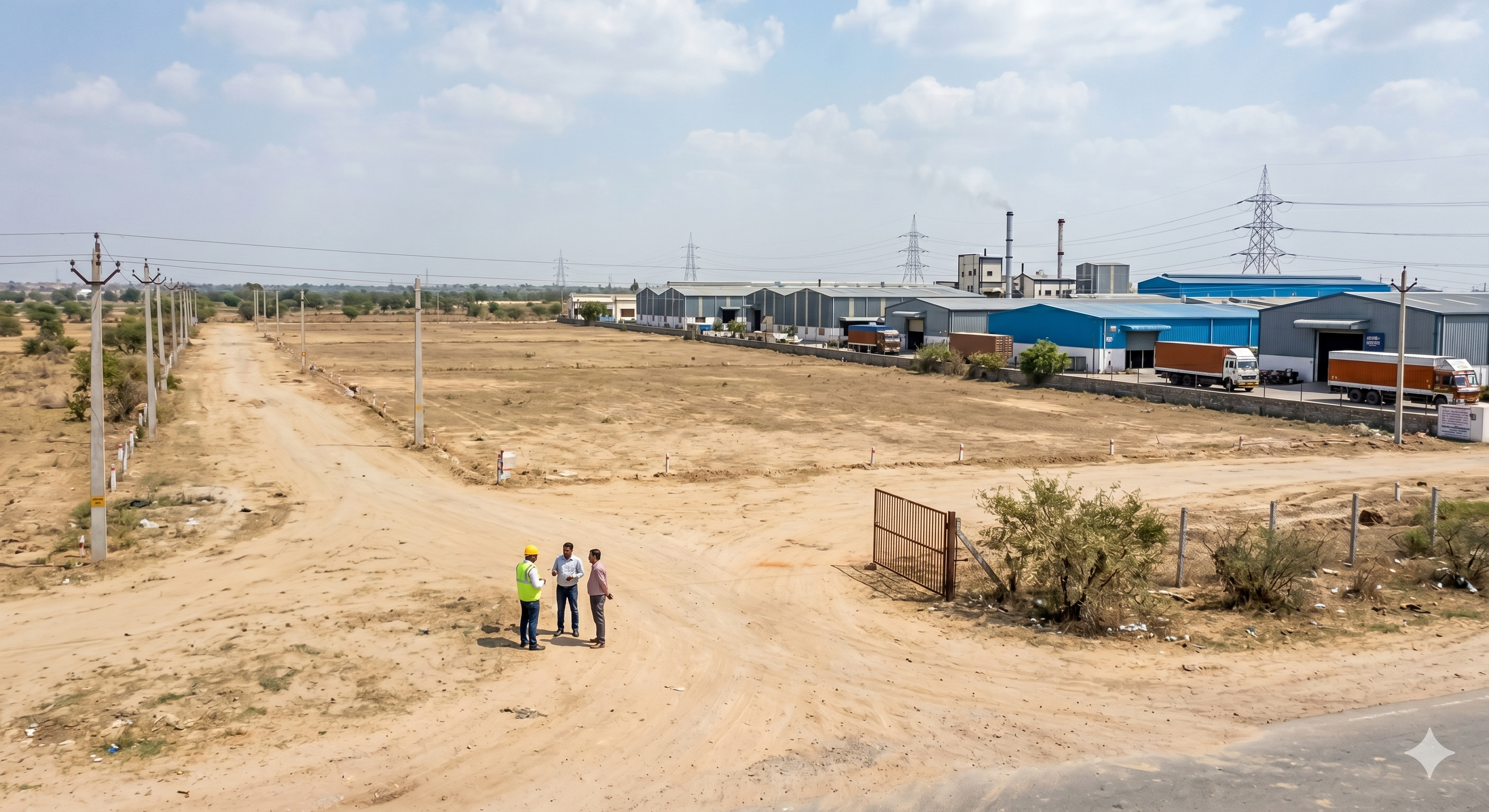 Prime Industrial Land For Sale Adjoining RIICO Kotputli – 50–60 Bigha Industrial Development Opportunity