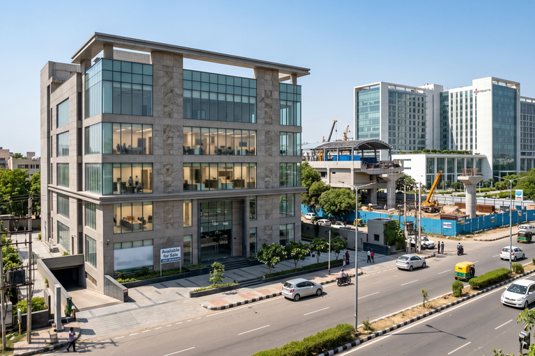 Pre-Leased Independent Commercial Building For Sale in Sector 32 Gurugram โ (Approx. 2,592 Sq.Yards)