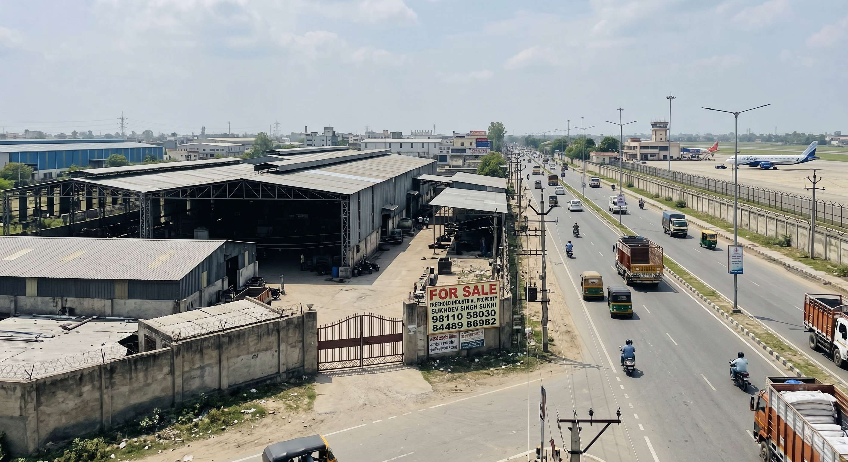 Airport Front Industrial Property For Sale in Ludhiana – 81,000 Sq.Ft Freehold Industrial Asset