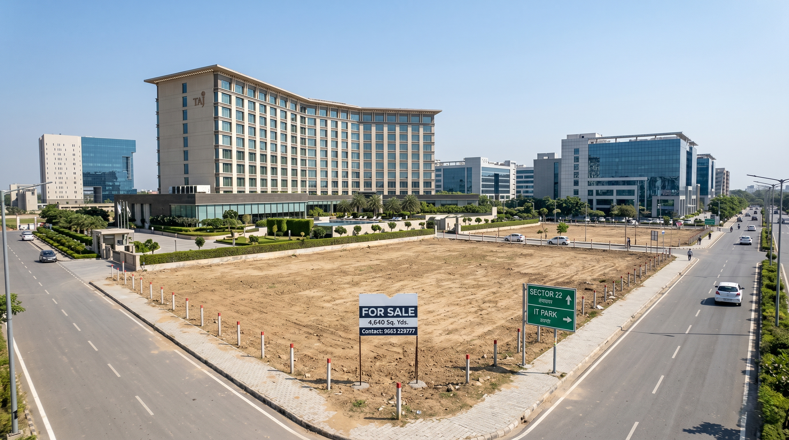 IT Park Development Plot For Sale in Sector 22 Panchkula – Near Taj Hotel
