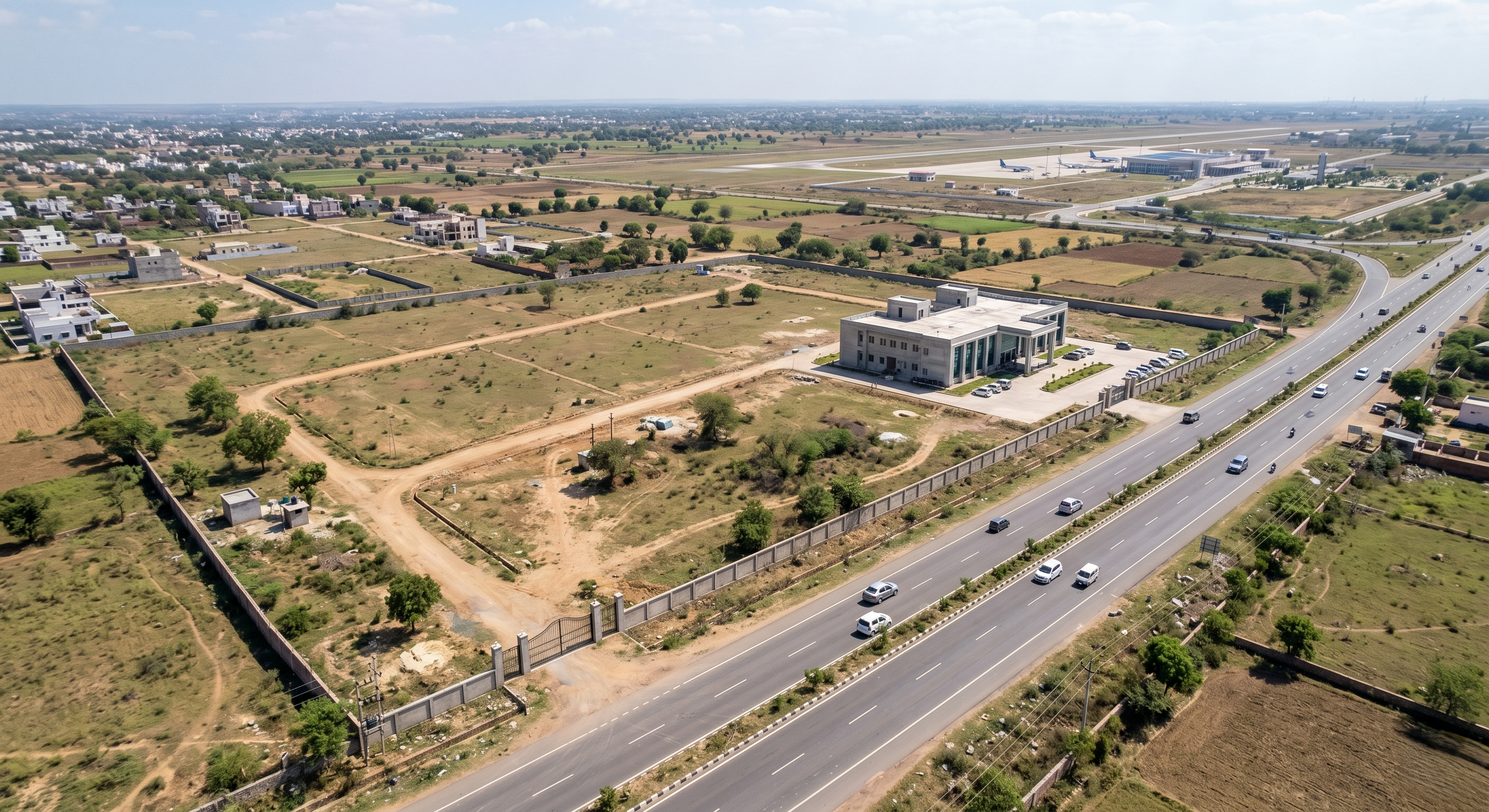 25 Acre Township Approved Institutional Land For Sale Near Gwalior Airport β NH-719 Highway Front Asset