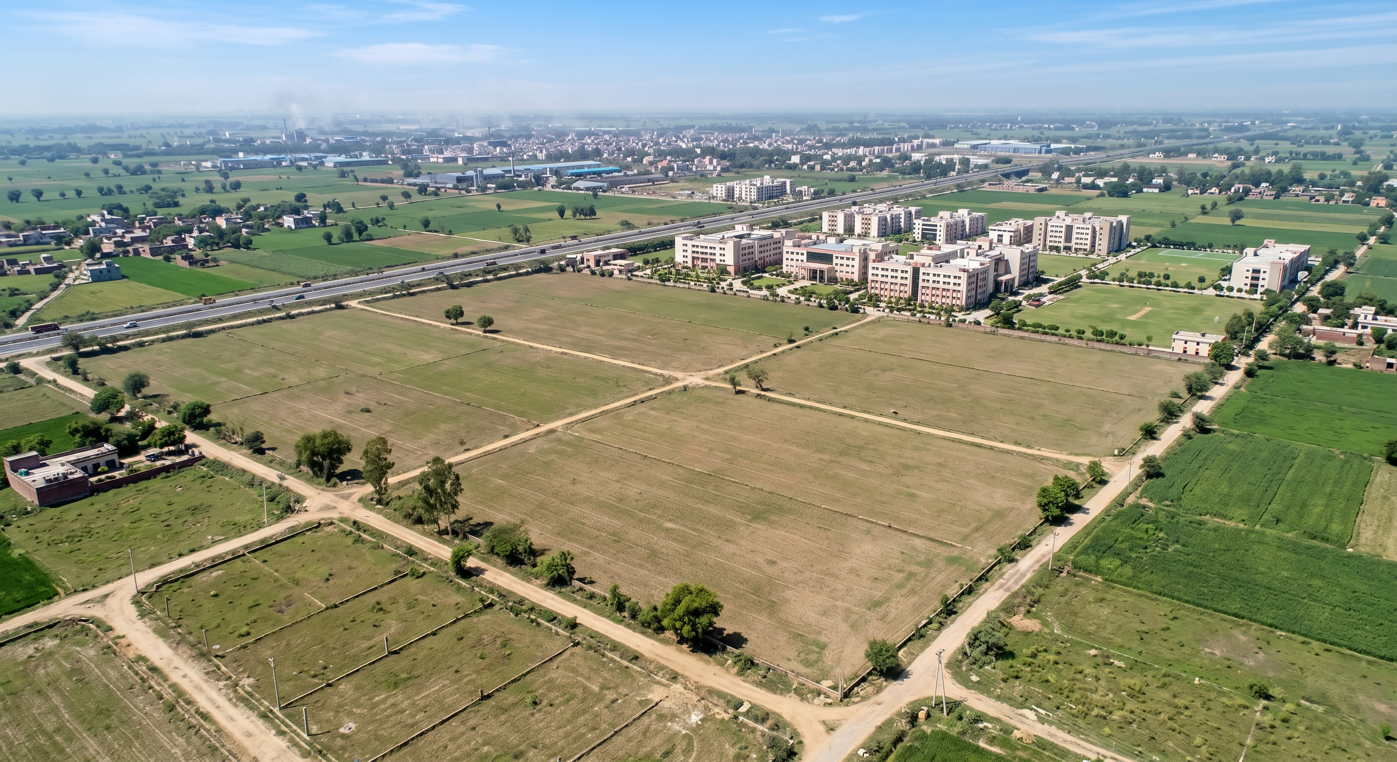 75 Acre Institutional Land For Sale Near Chitkara University Rajpura – Large Educational Development Parcel
