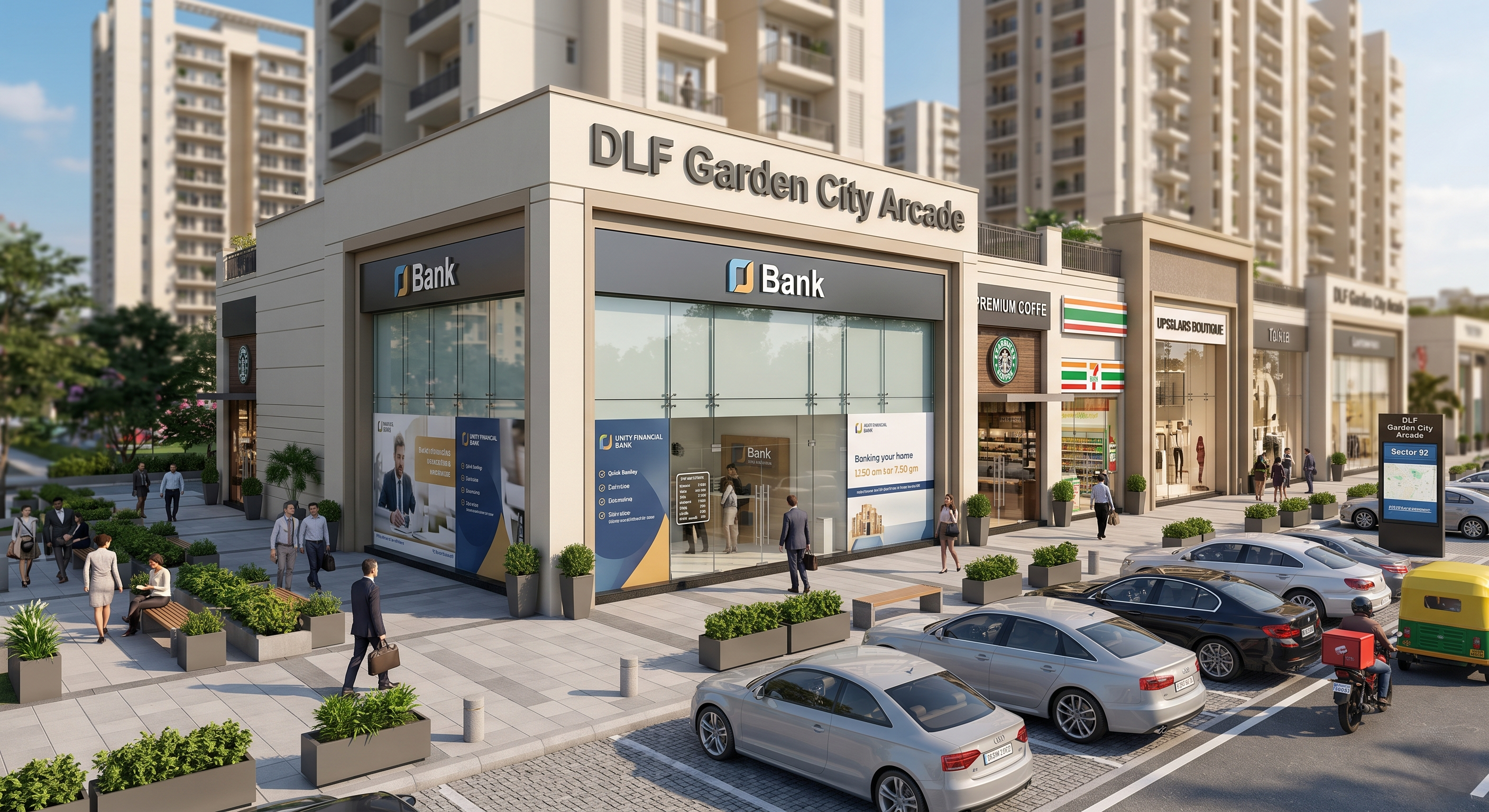 Pre-Leased Bank Retail at DLF Garden City Arcade Sector 92 Gurugram – High Street Investment Opportunity