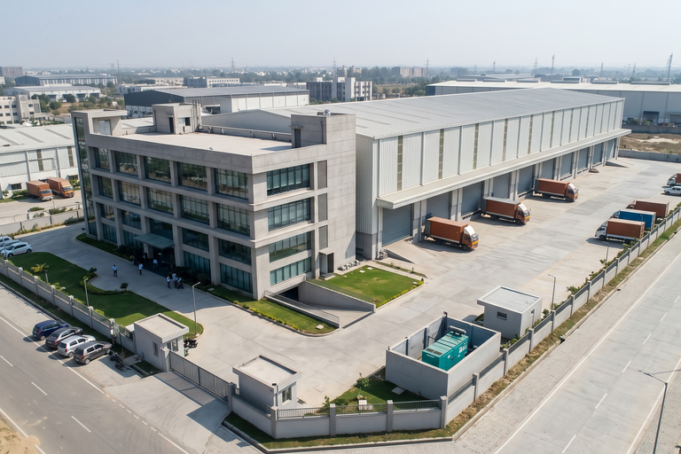 Premium Industrial Facility for Lease in IMT Manesar β 40,000 Sq.Ft RCC Building & High-Clearance Shed