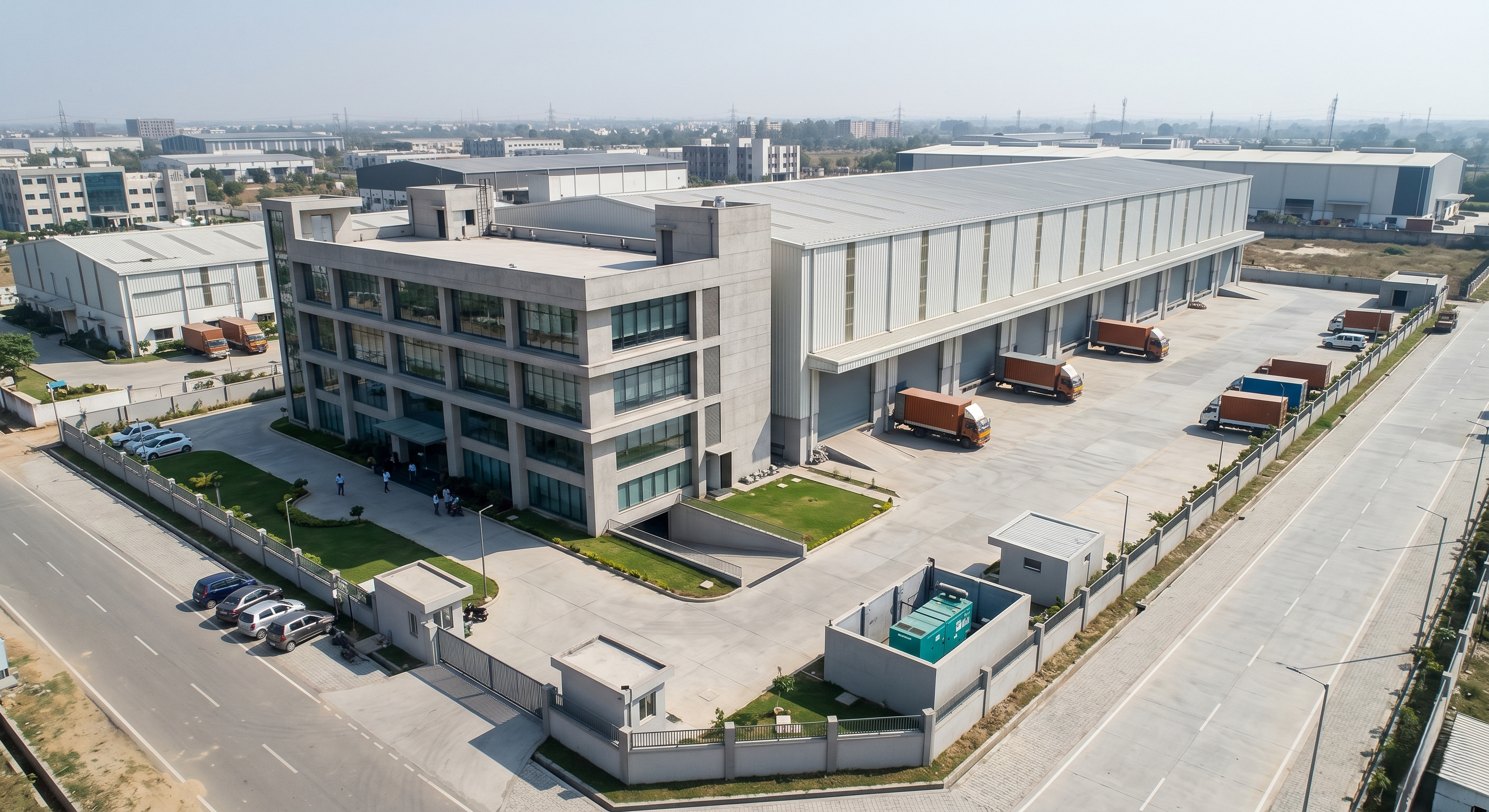 Premium Industrial Facility for Lease in IMT Manesar – 40,000 Sq.Ft RCC Building & High-Clearance Shed