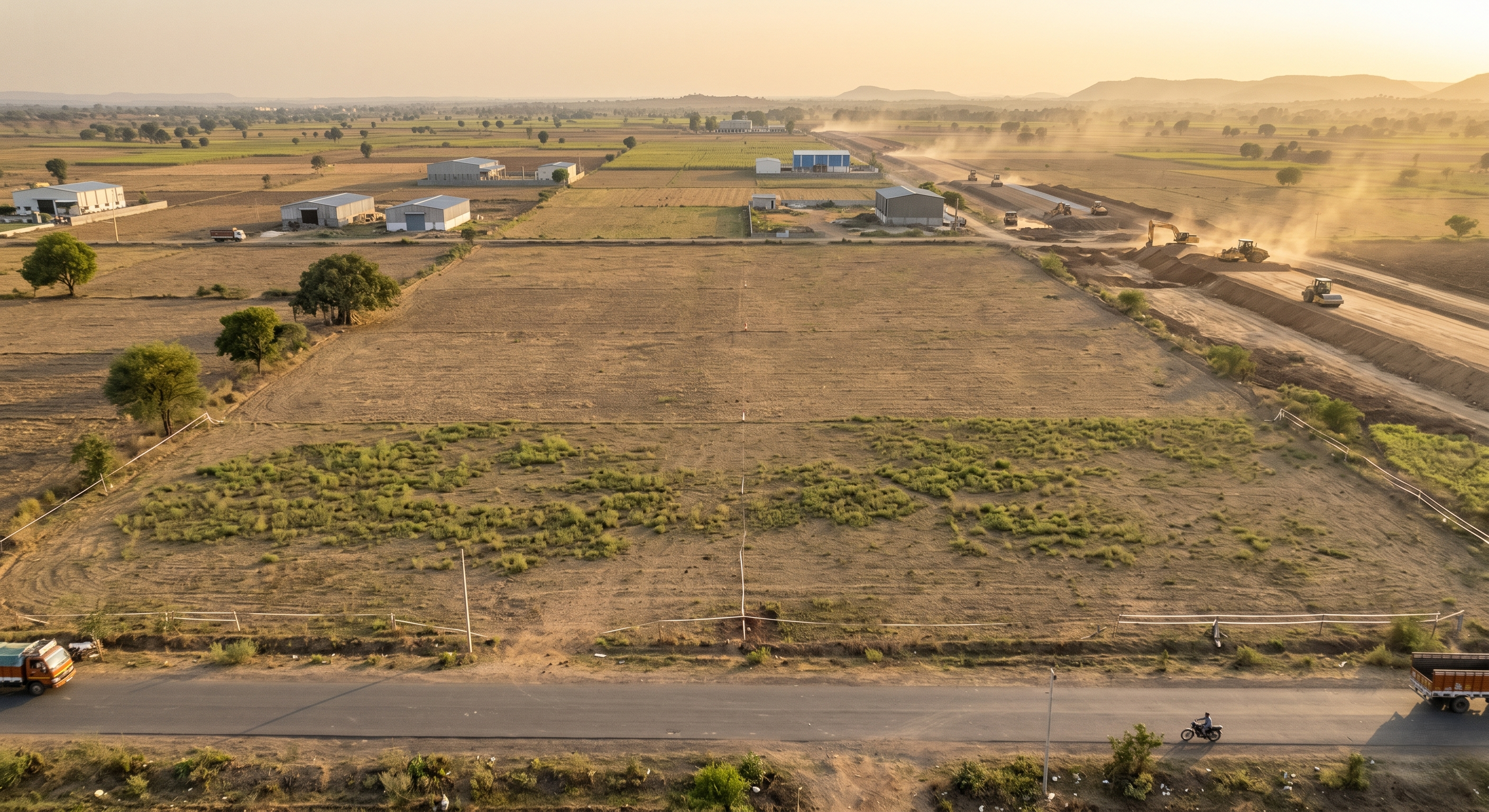 14 Acre Industrial Development Land For Sale in Niwari, Madhya Pradesh – 1,200 Ft Industrial Road Frontage