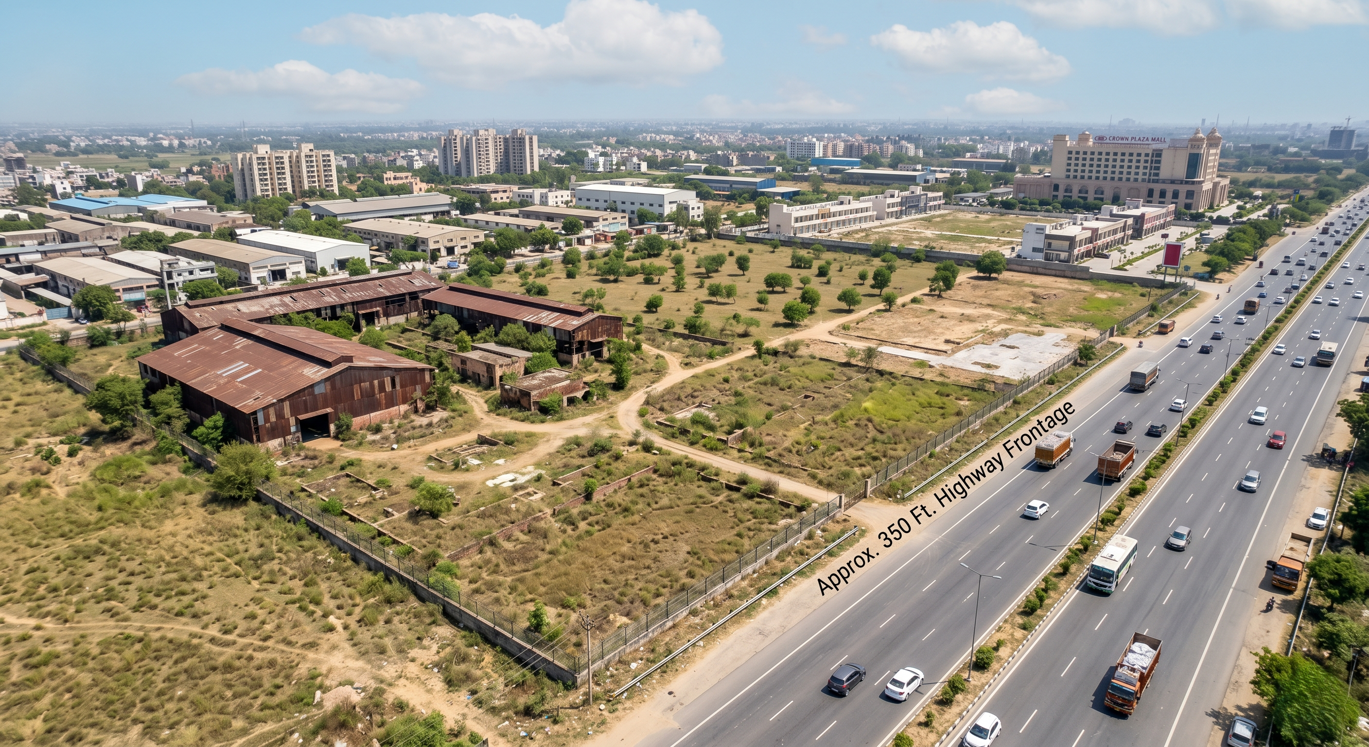 10 Acre Highway Front Mixed-Use Development Land For Sale Near Mall Faridabad